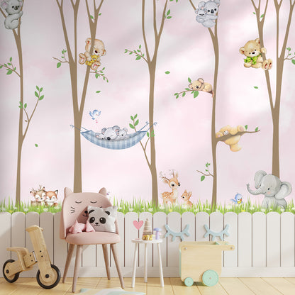 Custom forest wallpaper for children&